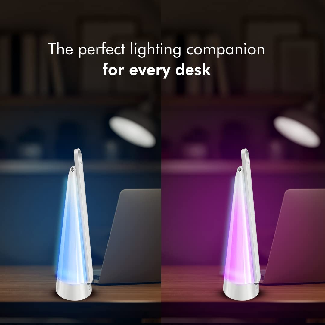 LED Table Lamp with Adjustable Neck and 6 Color Modes - Modern ABS Design - USB Rechargeable - 6W