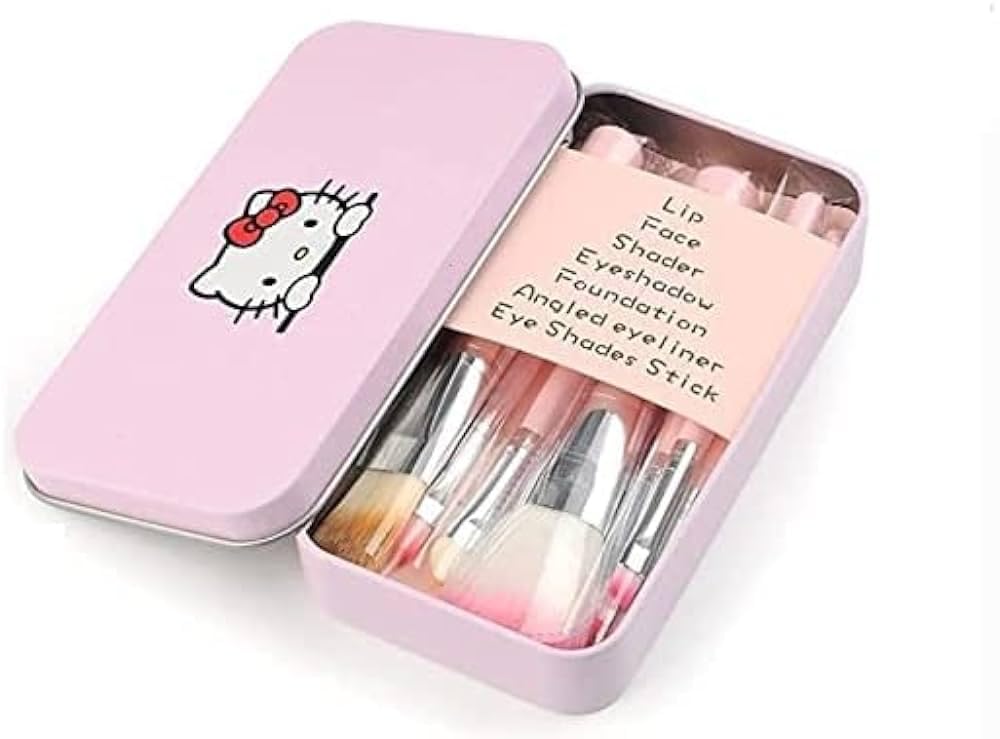 7pcs Makeup Brush Set with Makeup Kit & Blender Puffs