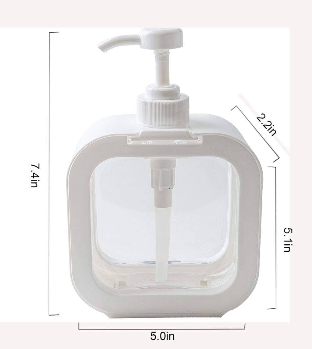 Plastic Soap Dispenser with Leak-Proof Pump - 10 Oz - Clear Design - Reusable & Eco-Friendly