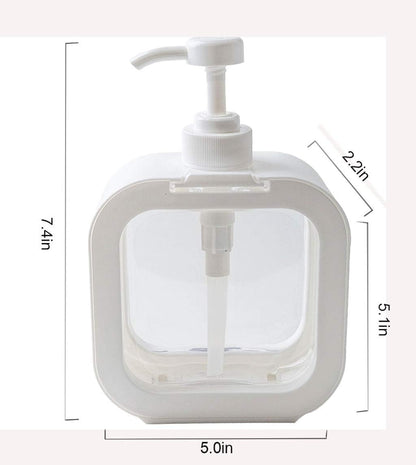 Plastic Soap Dispenser with Leak-Proof Pump - 10 Oz - Clear Design - Reusable & Eco-Friendly