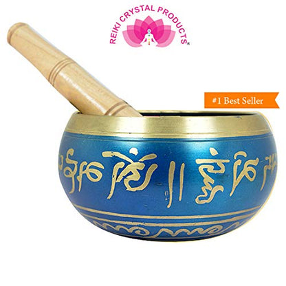 Singing Bowl | Tibetan Buddhist Meditation Bowl | Metal Alloy | 4.5 Inch Diameter