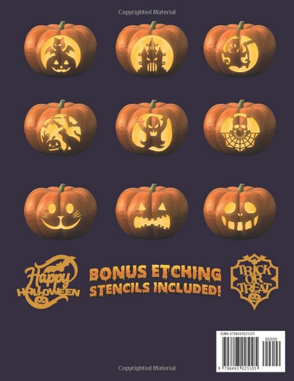 Pumpkin carving stencils: Over 130 Halloween jack olantern pumpkin designs. Including Witches, Cats, skulls, bats, ghosts, and so much more! (Best Pumpkin Carving Stencils 2025) 