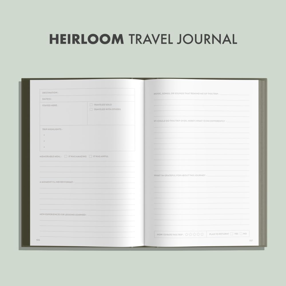 My Travel Journal: A Travel Keepsake Journal to Record Your Vacations, Adventures, and Experiences Abroad (Heirloom Story Books and Guided Journals) 