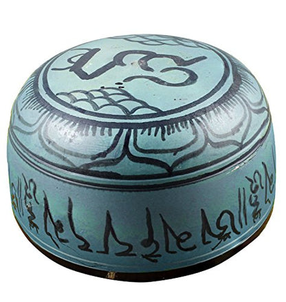 Singing Bowl Hand Painted Black with Gold Trim 6.5-inch Diameter