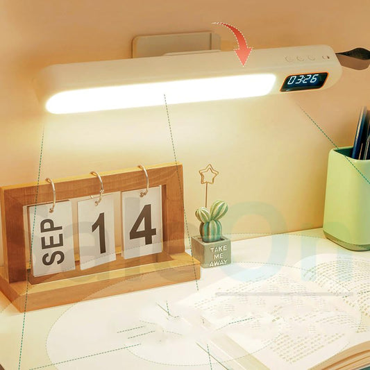LED Desk Lamp with Magnetic Base, Adjustable 90° Angle, USB Charging, 3 Color Light Modes, White