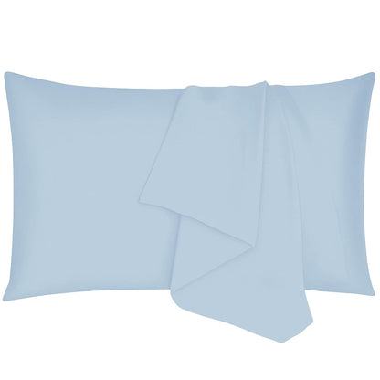 Ambra Linens Ultra Soft Pillow Protectors 400TC Set of 2 Breathable Pillow Covers-Sky Blue