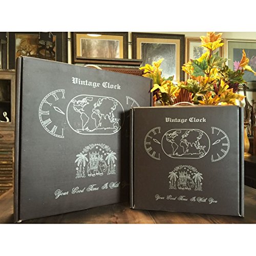 Vintage Hand-Crafted Double-Sided Wall Clock - 8 Inch Black Metal with English and Roman Numbers