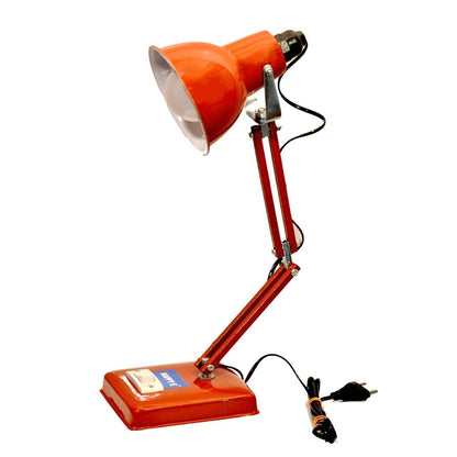 Table Lamp with Flexible Design, Metallic Body, Brown Finish, Glare-Free Light