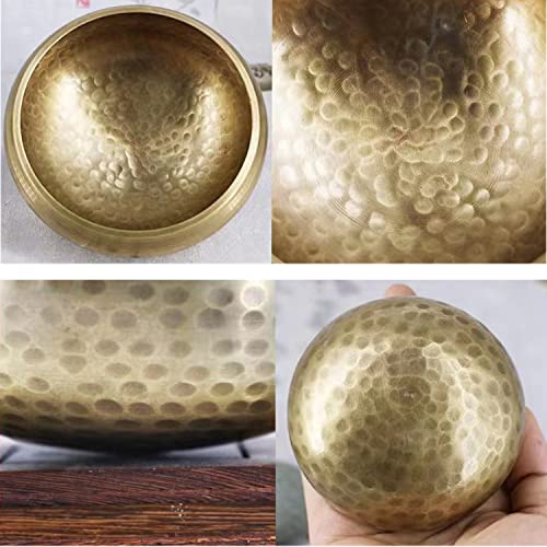 Tibetan Singing Bowl Set - Handcrafted Bronze Alloy - 3.15 Inch - Includes Cushion, Mallet, and Storage Bag