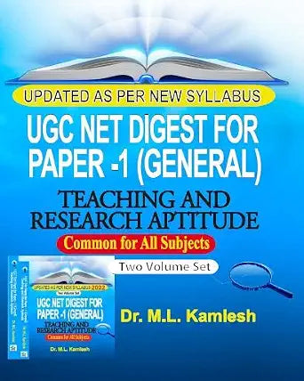 UGC Net Digest for Paper - 1 (General) - Teaching and Research Aptitude (Common for All subjects)- 2 Vol. Set (Update as Per New Syllabus -2022 Paperback  1 January 2019