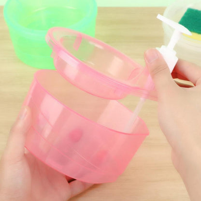 Double Layer Soap Dispenser with Sponge Holder - Multi Color