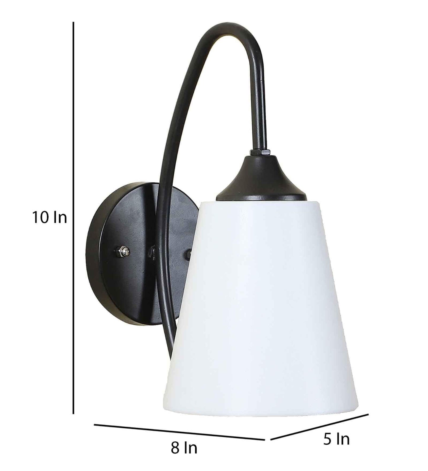 Wall Light Modern Design Black Metal & PVC 40W for Living Room & Bedroom