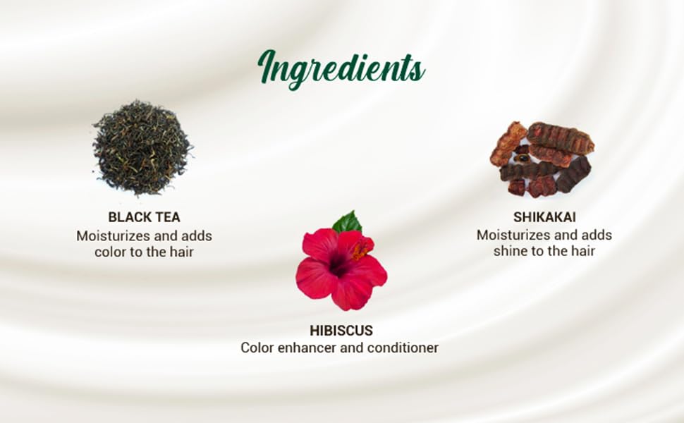 Ammonia-Free Herbal Hair Color, Natural Black 1N, 50g+110ml