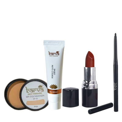 Simple Makeup Kit with BB Cream, Foundation, Lipstick & Kajal