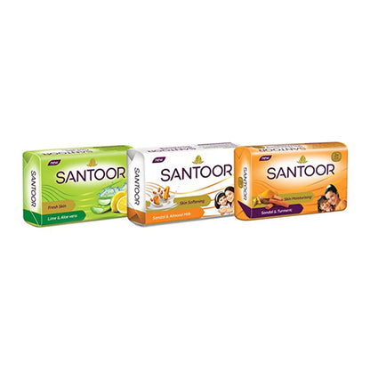 Sandal & Turmeric Soap for Skin Care, 125g, Pack of 4