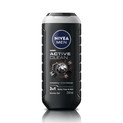 Active Clean Body Wash with Charcoal for Men - 250 ml
