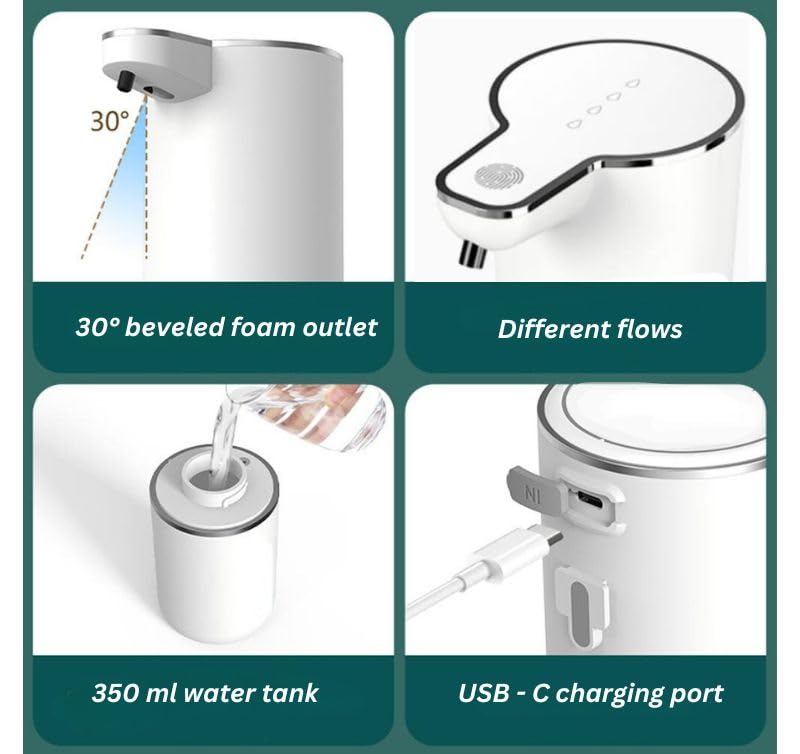 Automatic Foam Soap Dispenser - Touchless Hygiene - Plastic - 350 ml Capacity