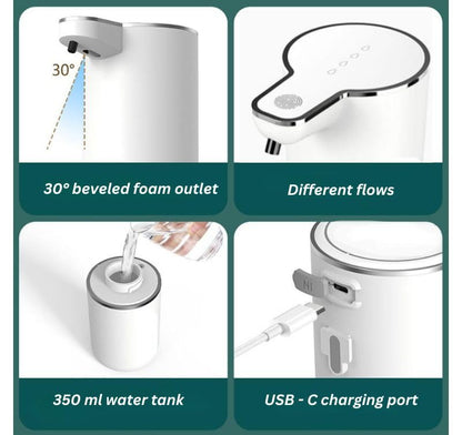 Automatic Foam Soap Dispenser - Touchless Hygiene - Plastic - 350 ml Capacity
