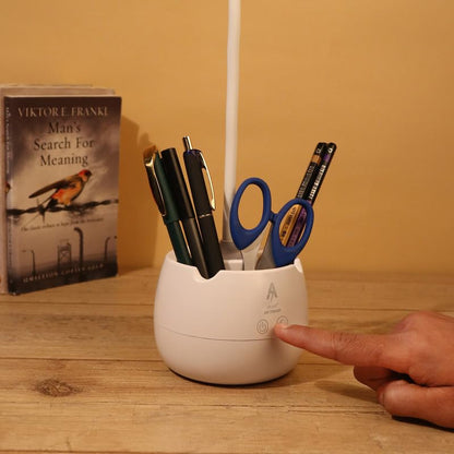 Dimmable LED Desk Lamp with Dual Touch Sensor, Flexible Gooseneck, White