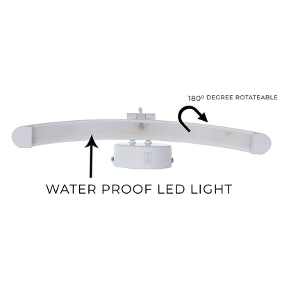 LED Wall Light with 90° Swivel Head, Metal Construction, Warm White 3000K, 6W for Artwork Display