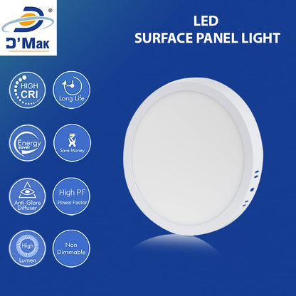 LED Surface Mounted Ceiling Light 22W Round Aluminium Energy Saving White Light
