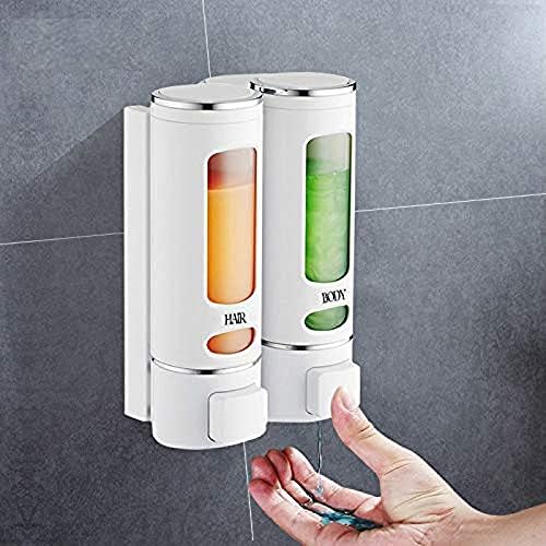 Wall Mounted Liquid Dispenser - Modern ABS Plastic - 400ml Capacity - White