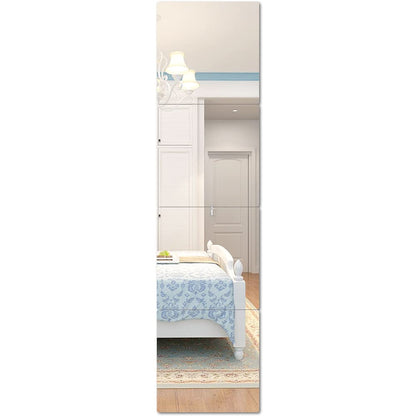 Frameless Acrylic Wall Mirror Tiles - Flexible Full Body Mirror - 12''x12'' - Set of 4