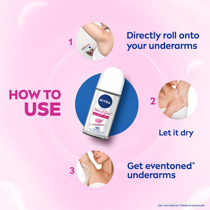 NIVEA Natural Glow Deodorant Roll On for Women, 50ml