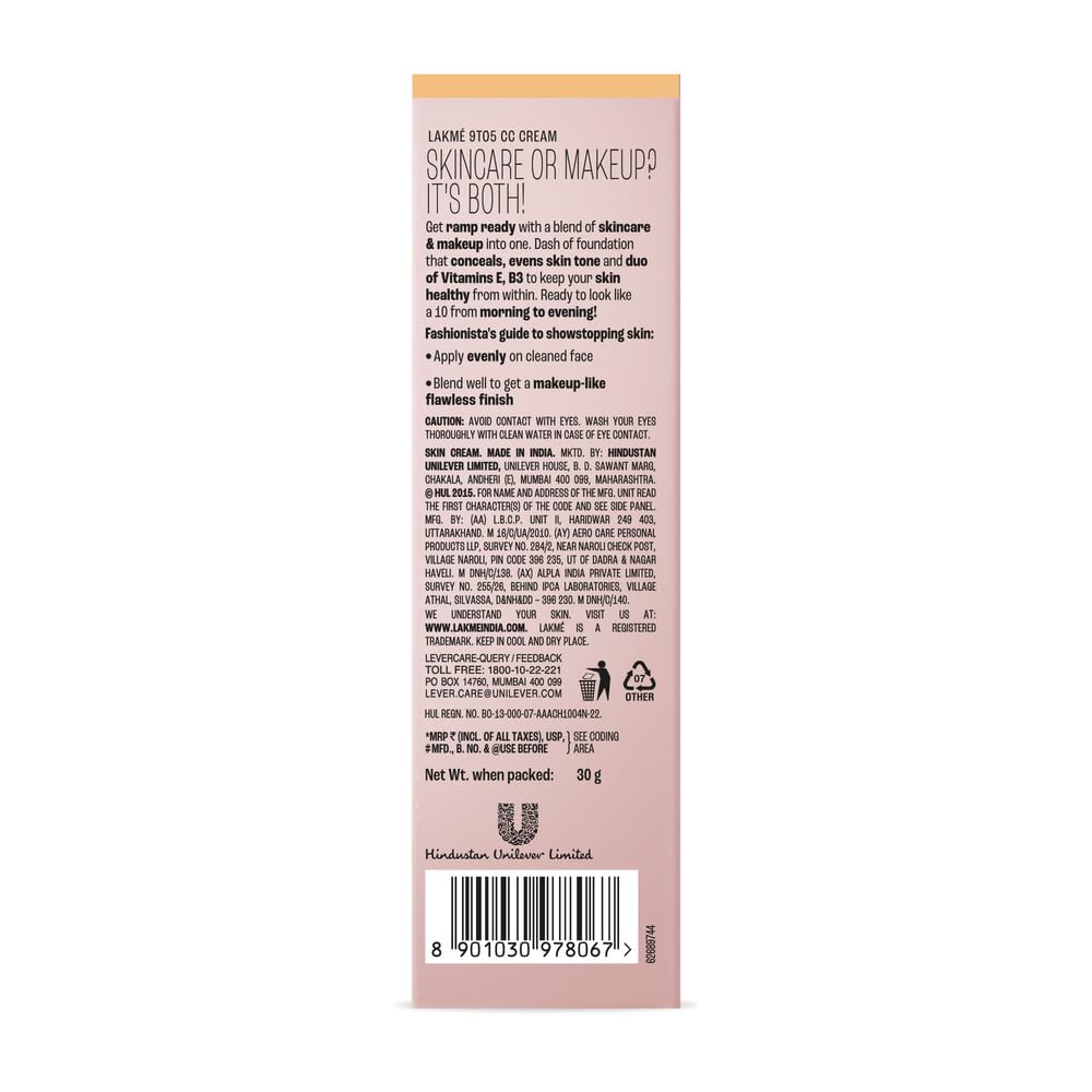 CC Cream SPF30 PA++ Beige, 3% Niacinamide, 30g