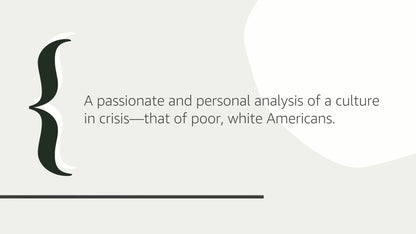 Hillbilly Elegy: A Memoir of a Family and Culture in Crisis 