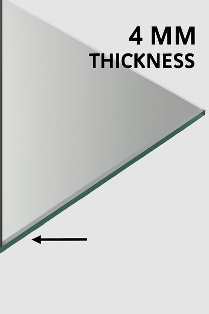 Frameless Rectangular Wall Mirror Clear Reflection 12x18 inch