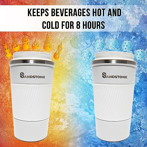 Vacuum Insulated Coffee Mug 500ml - Stainless Steel - Keeps Beverages Hot and Cold for 8 Hours