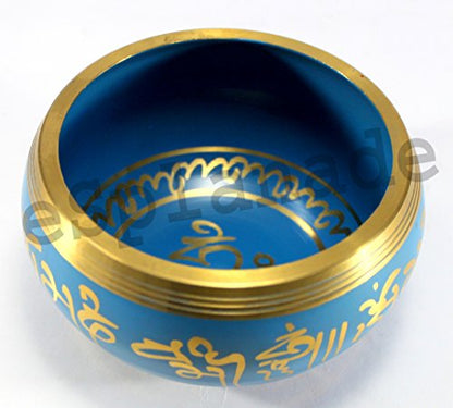Singing Bowl 5 Inch Diameter Metal Alloy OM Bowl with Striker Stick for Meditation and Music Therapy