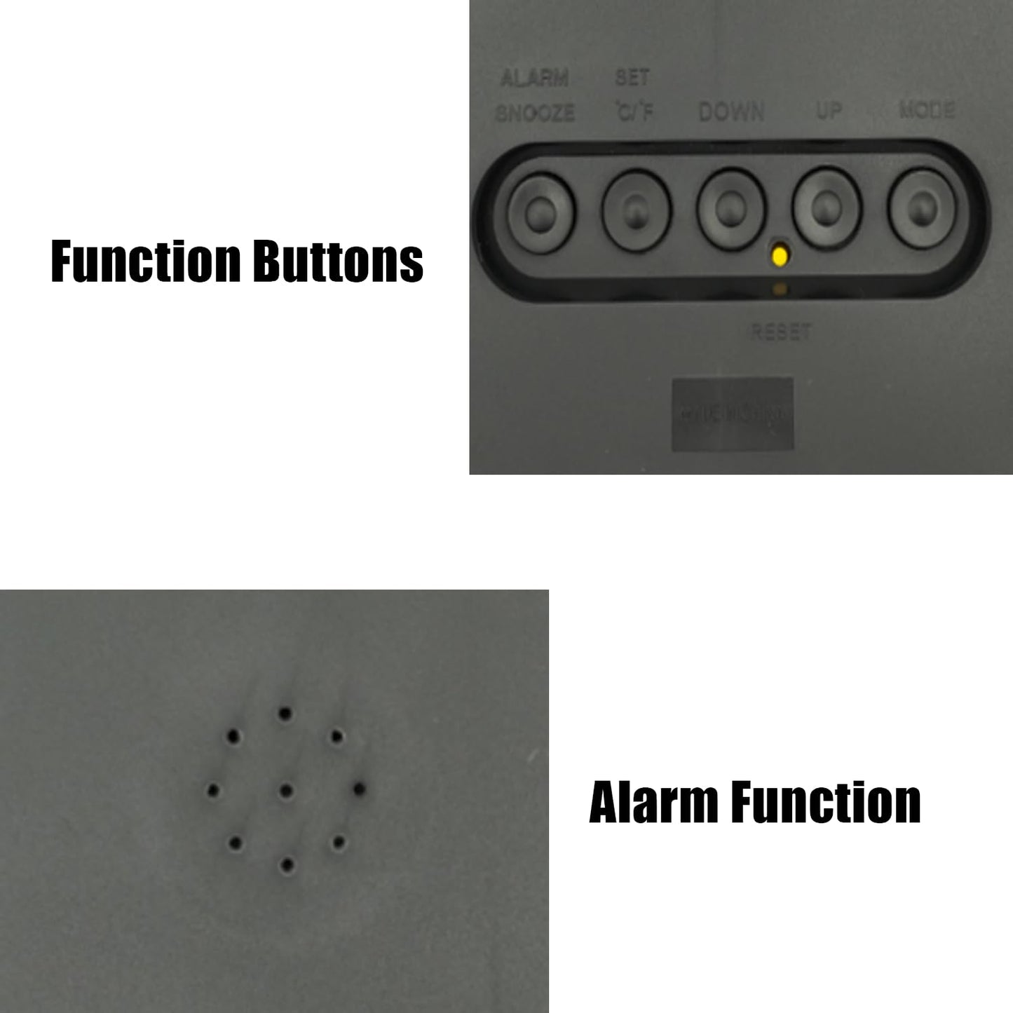 Digital Wall Clock with LCD Display, Battery Operated, 12/24 Hour Format