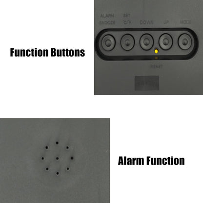 Digital Wall Clock with LCD Display, Battery Operated, 12/24 Hour Format