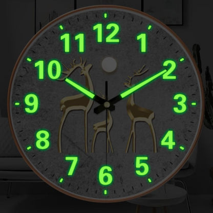Silent 12-Inch Wall Clock with Glow in the Dark Numbers - Battery Operated, Non-Ticking, Modern Design