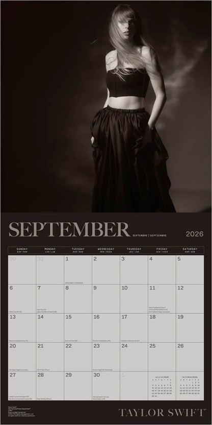 Taylor Swift OFFICIAL | 2026 12 x 24 Inch (Hanging) Monthly Square Wall Calendar | Plastic-Free | BrownTrout | Music Pop Singer Songwriter Celebrity 