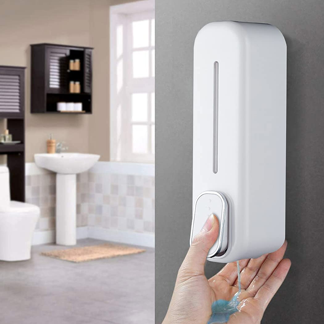 Wall Mounted Soap Dispenser - ABS Plastic - White - 400ml Capacity