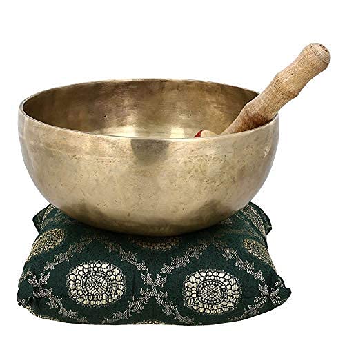 Singing Bowl Handmade Antique Style Bell Metal Alloy 8 x 3.75 Inch