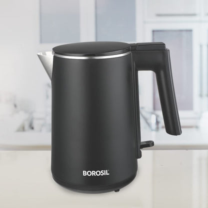 Borosil 1 L 1200W Stainless Steel Cool touch Electric Kettle