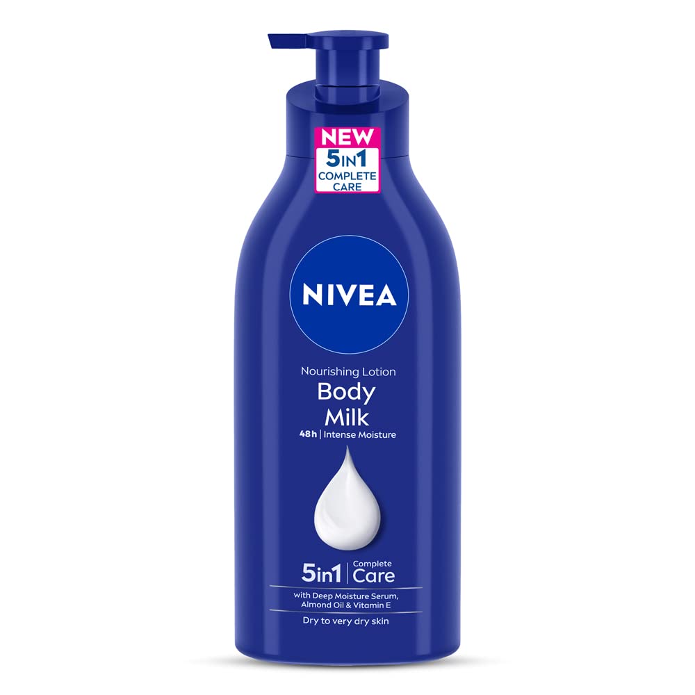 NIVEA Nourishing Body Milk Lotion 600ml 48H Moisture Almond Oil