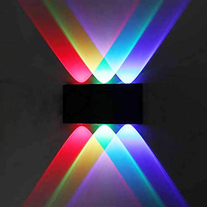 LED Outdoor Wall Light - Waterproof & Shockproof Aluminium - Warm White - IP65 - 3+3 RGB