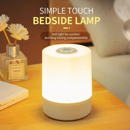 Touch Control LED Table Lamp - USB Rechargeable - White - Modern Design