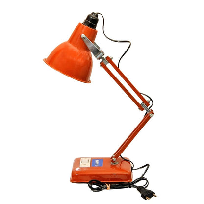 Table Lamp with Flexible Design, Metallic Body, Brown Finish, Glare-Free Light