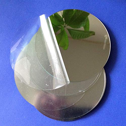 Round Wall Mirror - Unframed Acrylic - 8 Inch Diameter - Silver Finish