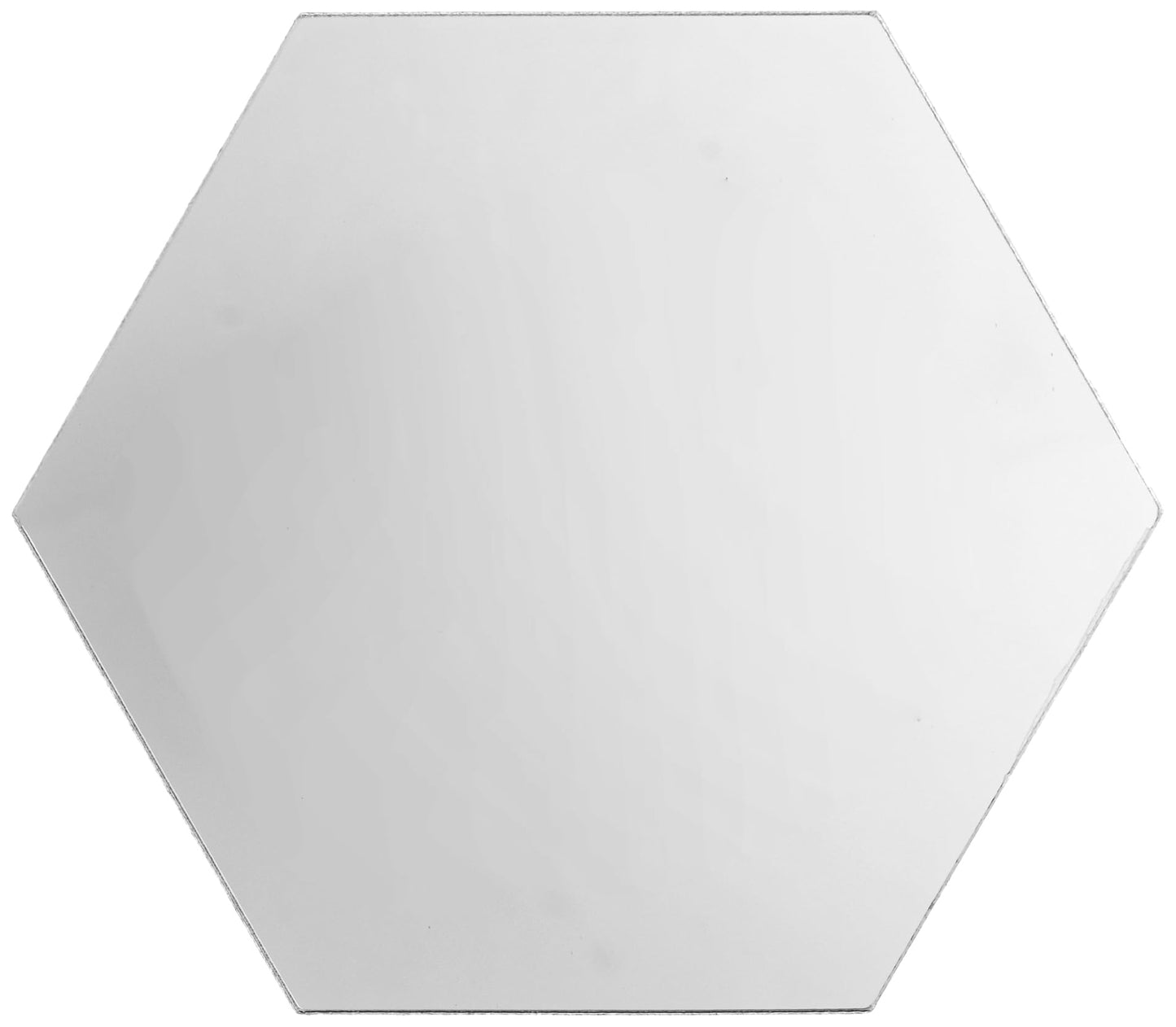 Acrylic Hexagonal Wall Mirror Set of 20 - Silver - Self-Adhesive - Easy Installation