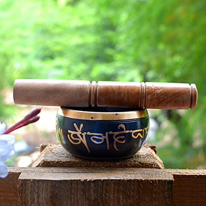 Singing Bowl | Tibetan Meditation Bowl | Metal Alloy | 3.5 Inch Diameter | Includes Wooden Striker Stick