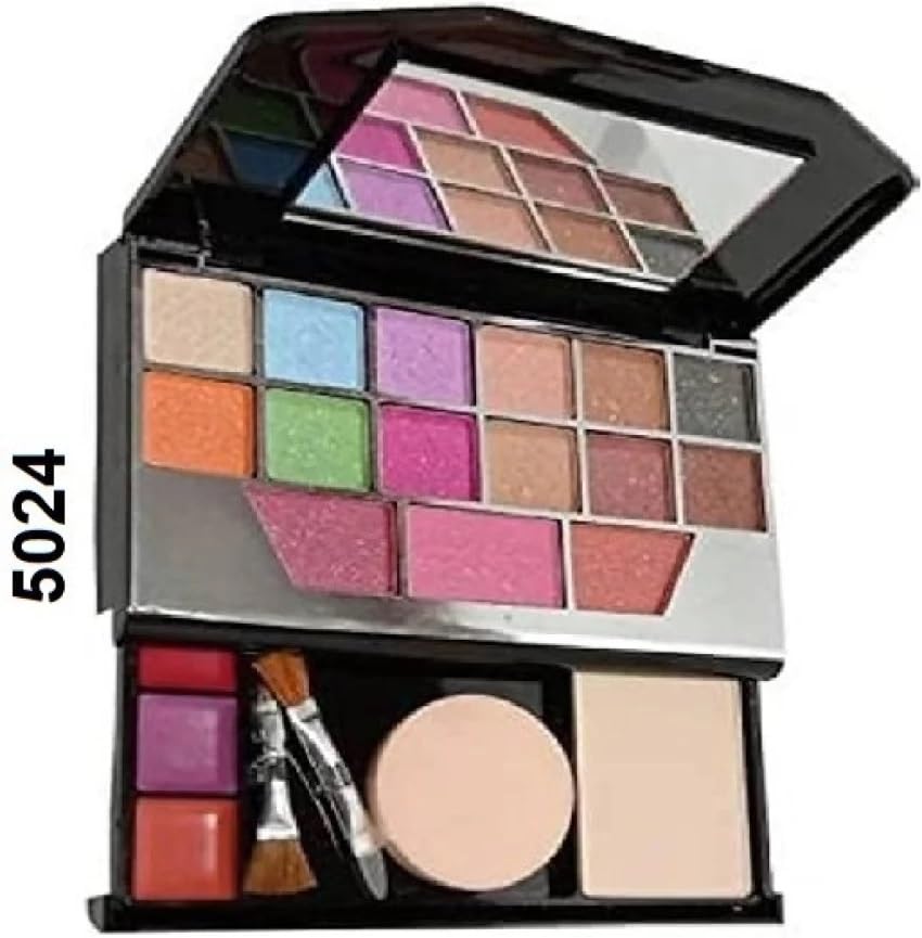 7pcs Makeup Brush Set with Makeup Kit & Blender Puffs