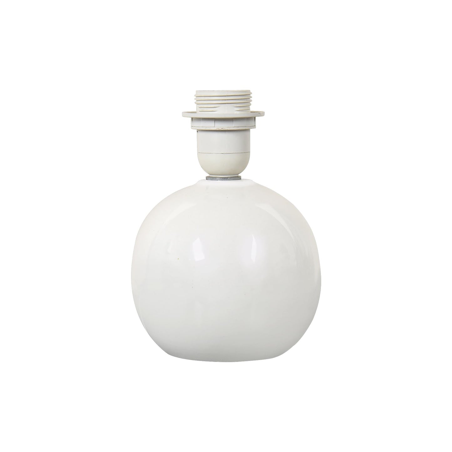 Ceramic Table Lamp with Fabric Shade - Modern Design - 1 E27 Bulb - 60W Max - White