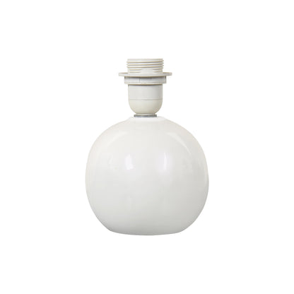Ceramic Table Lamp with Fabric Shade - Modern Design - 1 E27 Bulb - 60W Max - White